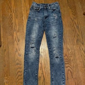 Rue 21 Premium Skinny Jeans Women’s Size 26 X 30 Denim Supreme Flex Distressed